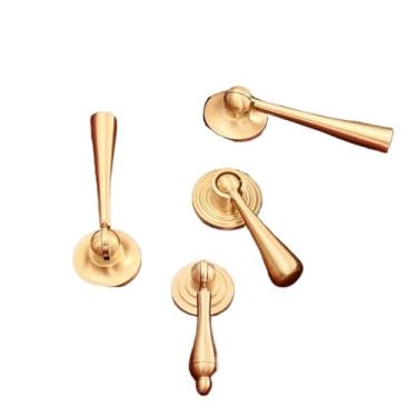 Imagem de CXYFQUUK Puxadores de armário para gavetas puxadores de armário de cozinha puxador de gaveta de cobre cômoda dourada alça de móveis clássica 2 peças (D-S)