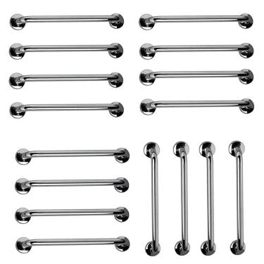 Imagem de Barra de Apoio 60cm Inox Kit 18 Unidades Acessivel Idoso Gestante Deficiente Banheiro Segurança Box Corrimao Suporte