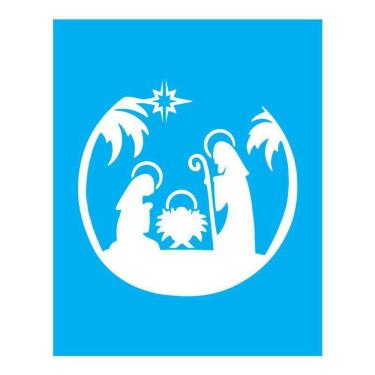 Imagem de Stencil Tamako Presépio Natal 20X25cm Ref B119