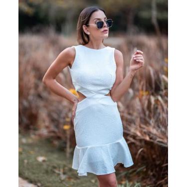 Imagem de Vestido branco jacquard - Closet Bi, Branco, P