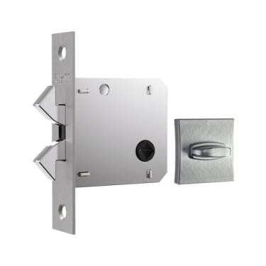 Imagem de Fechadura Para Porta de Correr 1006S Banheiro Roseta Quadrada Classic 