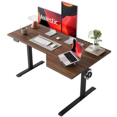 Imagem de Mesa elétrica Agilestic em forma de L com 140 cm de altura ajustável