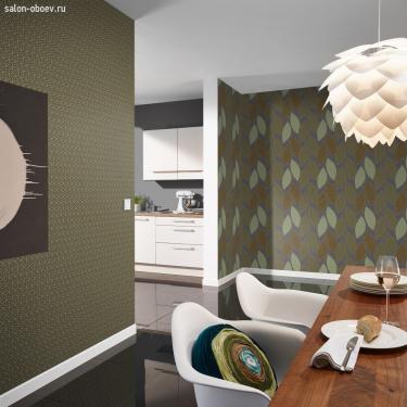 Imagem de Papel Parede Urban Chic Folhas Coloridas 656740 - Rolo: 10m x 0,53m