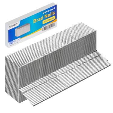 Imagem de SITLDY Pregos galvanizados de calibre 18, cabeça em T, pacote com 1000 unidades, 1.000 unidades, pregos pequenos para pistola pneumática, elétrica 18GA Brad Nailer