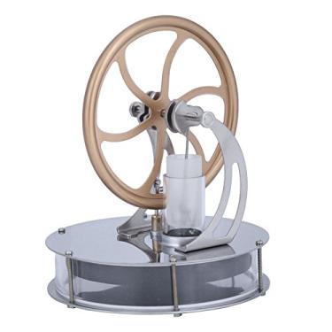 Imagem de Aramox Motor Stirling de Baixa Temperatura, 180 200 RPM, ótimo Presente para Entusiastas da Física Com Material de Aço e Vidro para Brinquedos Educativos