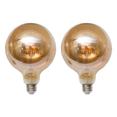 Imagem de Lâmpada Filamento LED G80 4W E27 LUZ QUENTE (AMARELO) Âmbar Retrô Vintage 110V~220V | Bivolt(2)