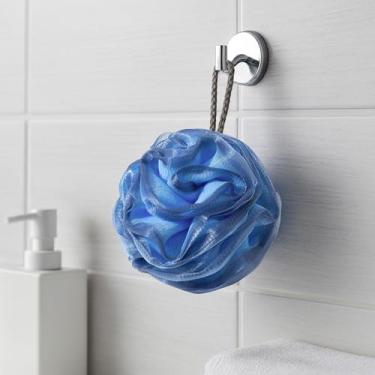 Imagem de Esponja de bucha de chuveiro, esponja de banho esfoliante de 70 g para o corpo, bucha de chuveiro para homens e mulheres (azul)