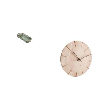 Imagem de Fenteer Bandeja Elegante de Madeira Maciça para Alimentos E Artigos de Toucador com Design Criativo de Relógio Decorativo para Restaurante, Escritório, Café D