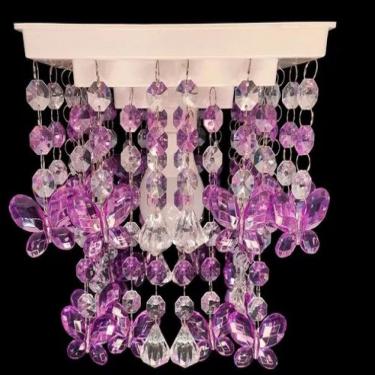 Imagem de Lustre para quarto infantil com design encantador de borboletas