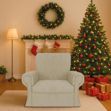 Imagem de Poltrona Natalina Papai Noel Santa Claus Suede - Doce Sonho Móveis, Be