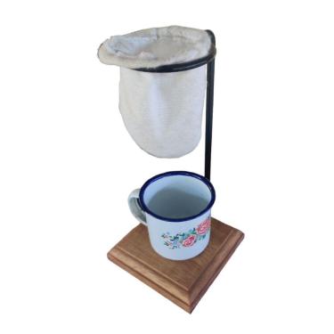 Imagem de Mini Mancebo Coador De Café Em Madeira Maciça + Canequinha