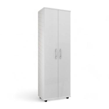 Imagem de Armário Multiuso Com Prateleiras Sofisticado Topázio Branco