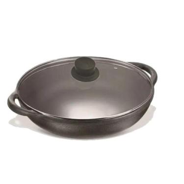 Imagem de Panela Parmegiana de Ferro Fundido com Tampa de Vidro 22cm - RIG FUNDI