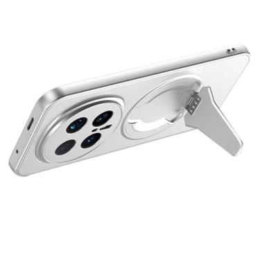 Imagem de LTLMYDAM Capa fosca para Honor Magic 8 Pro/8, capa de proteção para câmera com suporte de sucção magnética, fina, antiderrapante, capa à prova de choque, prata, 8