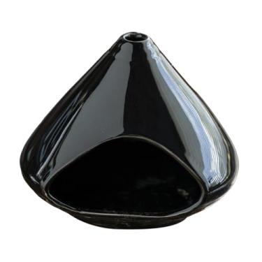 Imagem de Bothyi Queimador de incenso de cerâmica, suporte para, porcelana, acessório de mesa, presente para o Dia dos Namorados, ornamento para quarto de, Preto