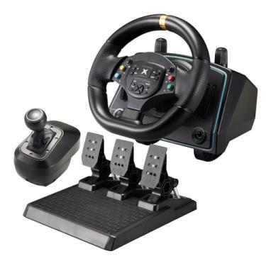 Imagem de Game Racing Wheel with Hall Effect Pedals, 900°/ 1080° Rotation Steering Wheel, Dual-Motor Feedback, Compatible with Xbox Series X|S, Xbox One, Switch, PS3 and PC