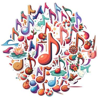 Imagem de 70 peças de desenhos animados animais cenas da natureza fantasia elementos caprichosos adesivos DIY encantadores para laptop, motocicleta, bagagem, telefone, faça você mesmo, guitarra, notebook, mala