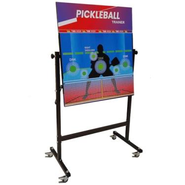 Imagem de Pickleball Practice Rebounder Dink Board com suporte e ângulo ajustável para treinamento solo, auxiliares de treinamento de pickleball e rede de parede Dink Master