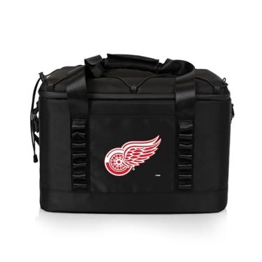 Imagem de Picnic TIME NHL Detroit Red Wings Tarana Superthick Cooler, 24 latas de isolamento macio, praia reciclada, acampamento, piquenique, (preto carbono)