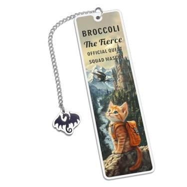 Imagem de Onyx Storm Merch, Fourth Wing Merch, Romance Fantasy Bookmark Gifts for Bookish, Book Lover, Nerd, Reader, Dragon Rider, Presentes para homens e mulheres, marcador de livro de gato de brócolis fofo