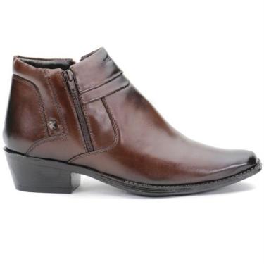 Imagem de Bota Masculina Social Couro Legítimo Bico Fino Confortável - Kéffor, M