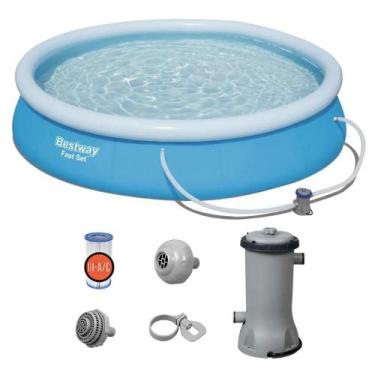 Imagem de Piscina Inflável Bestway Fast Set 5.377 Litros 3,66m com Bomba Filtran