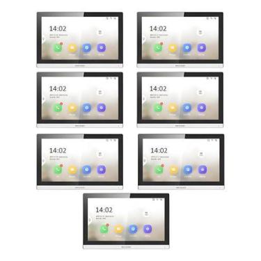 Imagem de 7x Tela Vídeo Porteiro Ip Hikvision Ds-kh6350-wte1 Wifi Novo