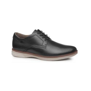 Imagem de Sapato Pegada Masculino 126701 em Couro, Preto, 41