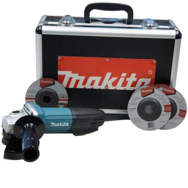 Imagem de Esmerilhadeira Angular 115mm 220V com Maleta de Aluminio - GA4534KX-220V - MAKITA