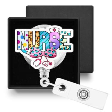 Imagem de Presentes para trabalhadores de hospitais, enfermeiras, assistentes médicos, enfermeiras, porta-crachás retráteis, com clipe jacaré, crachá retrátil com clipe jacaré