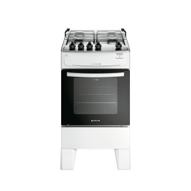 Imagem de Fogão 4 Bocas Atlas Milão Top Branco Com Mesa De Inox A Gás Bivolt