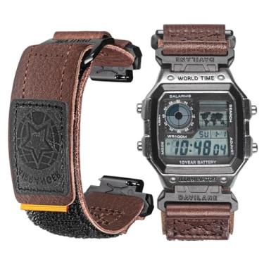 Imagem de Pulseira de relógio para Casio DW-H5600 AE-1000W AE-1100W AE-1200 AE-1300 AE-1500WH A158WA A-159WA A168W B650 B640, pulseira Casio de couro de 18 mm