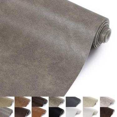 Imagem de Lucky Monet Tecido de couro sintético 5 jardas 139.7 cm x 457.2 cm Soft Touch Synthetic Vinyl Upholstery Leather by The Yard, 1,3 mm de espessura, durável, antiarranhões para capa de móveis, cadeiras