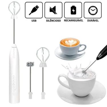 Imagem de Mixer Misturador De Bebidas 2 Em 1 Inox Ovos Café Bateria