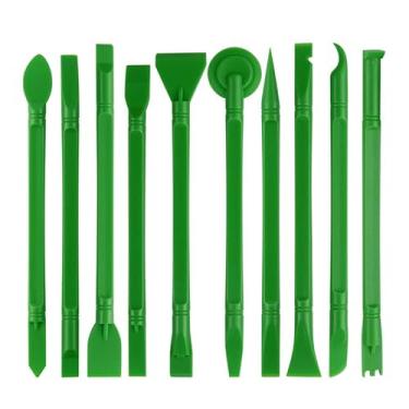 Imagem de Kit 10 Espátula Plastica Antiestáticas Multifuncional 10 Em 1 Bilateral 20 Formas Para Reparo De Celular Tela Lcd abertuta de eletronicos tablet celular