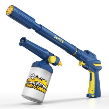 Imagem de Pistola de lavadora de pressão 5 em 1 com canhão de espuma, 5 bicos de pulverização embutidos, adaptadores M22-14 e M22-15, adaptador de conexão rápida de 9,5 mm - Pistola de lavadora elétrica para