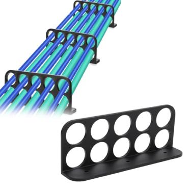 Imagem de Garosa Suporte de Fio de Perseguição de Cabo Suporte de Suporte de Cabo ABS Com Design de 10 Furos para Suporte Organizador de Gerenciamento de Cabo Elétrico NMB para Manter Os Fios (12 unidades)