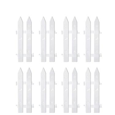 Imagem de Cerca de árvore de Natal cerca de piquete de plástico branco para árvore de Natal, festa de Natal, jardim, casa, cercas, decoração, 29 cm