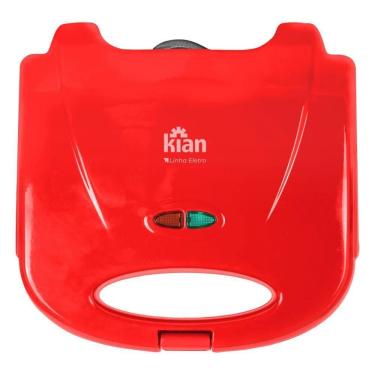 Imagem de Sanduicheira Grill 750 Watts Vermelho Kian 220V