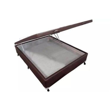 Imagem de Cama Box Baú Universal Casal Courano Brown New (138x188x35) - Castor