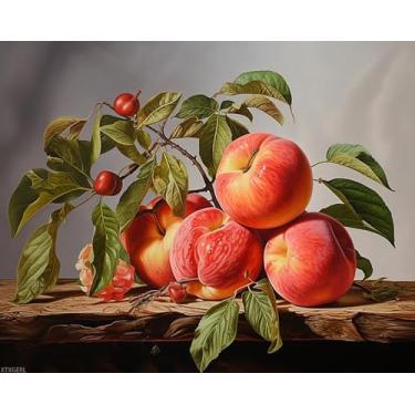 Imagem de XTXGERL Pintura digital frutas natureza morta, pintura por números, kit de atividades artísticas grandes, artes de pintura e artesanato, 40 x 50 cm, sem moldura
