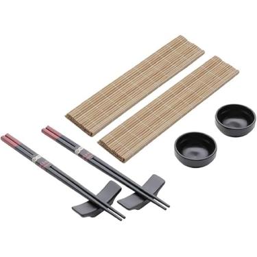 Imagem de Conjunto Sushi Yokohama 8 Peças Bambu e Cerâmica Elegante para Mesa Oriental