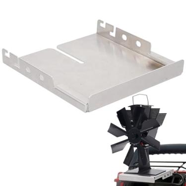 Imagem de COMBIUBIU Suporte de ventilador de fogão a lenha para aquecimento, acessórios montados em ventilador de fogão movido a calor, para ventilador de lareira/prateleira aquecida, adequado para uma