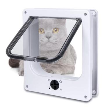 Imagem de Suprimentos para Pets Porta Gato Interruptor Rotativo Direção Controlável Pet canil de e cachorro Protetor contra o vento Isolante térmico Trava