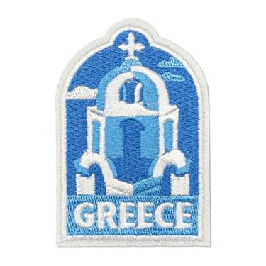 Imagem de FANCIBAND Patch de ferro na Grécia - Remendos bordados a ferro/costurados para jaquetas, mochilas, jeans, chapéus de caminhoneiro, bolsas e camisas