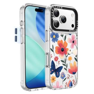 Imagem de GuardCrew Capa para iPhone 17 Pro, [proteção contra quedas de grau militar de 3,5 m à prova de colisão] [antiamarelamento e anti-descasca] Capa de telefone fina transparente à prova de choque TPU para