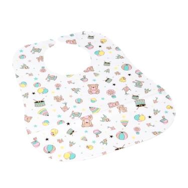 Imagem de Babador Impermeável para Bebê com Bolso Porta Migalhas, Regulagem com Fixadores, PVC, BPA Free, Atóxico, 30x35cm, 6 Meses a 2 Anos (Verde Toys)