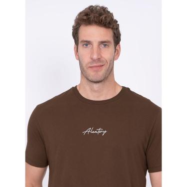 Imagem de Camiseta Lisa Aleatory Assinatura Marrom-Masculino