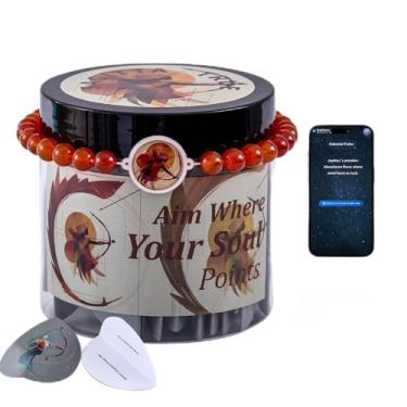 Imagem de FiitCASE 12 frascos de cartas de afirmação de constelação com pulseiras NFC, sistema de orientação cósmica interativo com experiência digital personalizada, presente espiritual para mulheres e homens