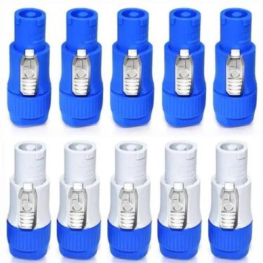 Imagem de Conector XLR Powercon 3 Pinos 20A Adaptador Plugue Masculino 10 Peças 